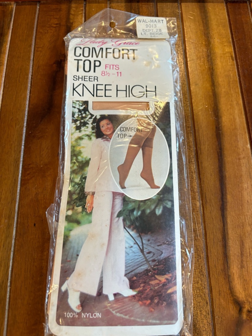 Vintage 70’s Lady Grace Comfort Top Sheer Knee Highs 100% Nylon NOS